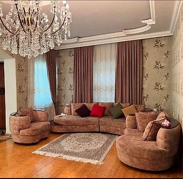 Künc divan, 2 kreslo, Bazasız, Açılmayan