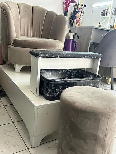 pedikur masası: Pedikür üçün podiumlu kreslo və ayaq vannası seti - Salonlar üçün — 2