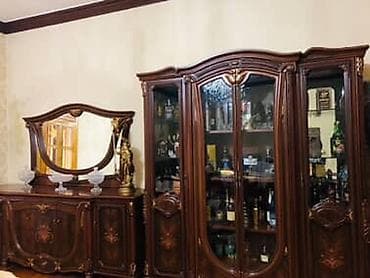 taxt setkasi: Klassik üslubda taxta qonaq otağı dəsti. - Material: kütləvi ağacdan — 1