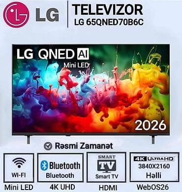 aile tv: LG Smart TV-lər – 4K UHD, AI və WebOS26 Modellər: - LG 55NU850B6LA – — 3