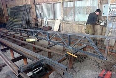 dəmir pilləkənlərin yığılması: Demir profelden fermalarin sifarisle yigilmasi — 9