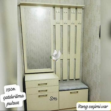 Yeni, 2 qapılı, Güzgülü, Açılan, Düz dolab