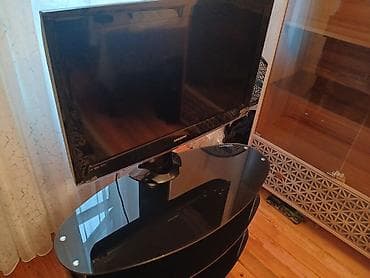 samsung tv ölçüleri: Düz TV altlığı, Polkalı, Şüşəli — 4