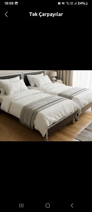 demir çarpayı: İşlənmiş, Təknəfərlik çarpayı, Bazasız, Matras ilə, Siyirməsiz — 1