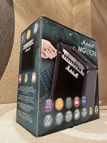 gitara satilir: Amfilər və pedallar satılır. Qiymətlər: Marshall MG15CFX - 390 AZN — 3