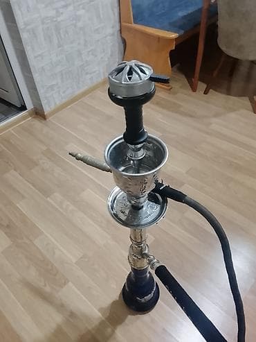 Klassik nargilə dəsti - Material: əsasən parıldayan metal gövdə (əl — 3