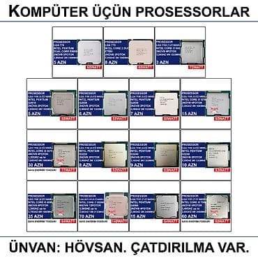 intel core i3: Prosessorlar 📍Ünvan: Bakı şəh, Suraxanı ray, Hövsan qəs. YOXLAMAĞA — 5