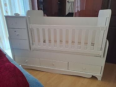 Oğlan və qız üçün, Yeni, Dördbucaq, Beşik, Matras ilə, Yellənmə mexanizmi ilə