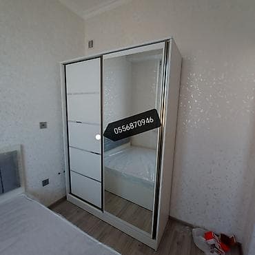 metbex skaf: Yeni, 6 qapı, Güzgülü, Ağ, Digər material, Açılan, Düz dolab — 4