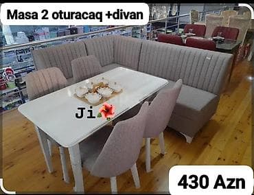 kuxna bebeli: Mətbəx üçün, Açılmayan, Dördbucaq masa, 2 stul — 1