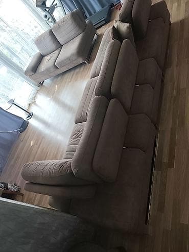 acilan divan: Modul tipli künc/divan dəsti - Rəng: taupe/bej tonları - Parça — 7