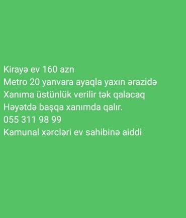 Mənzil kirayələyirəm: Uzunmüddətli kirayə mənzillər — 1