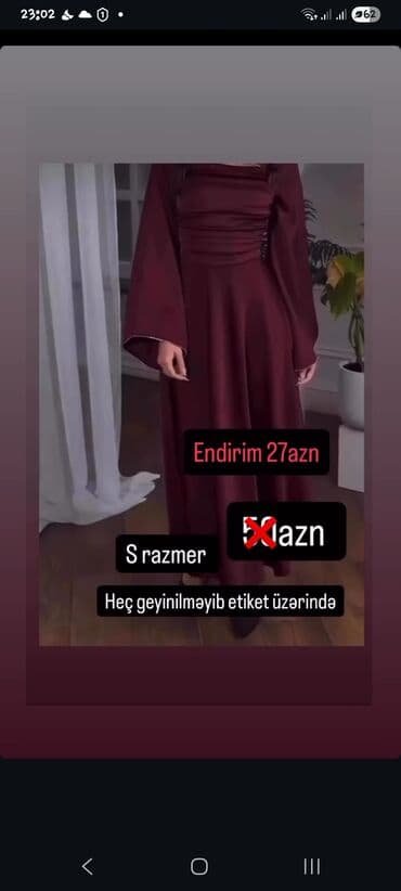 Ziyafət donları: Zərif qırmızı rəngdə, uzunqollu maksi don. Bu don, xüsusi tədbirlər və — 1