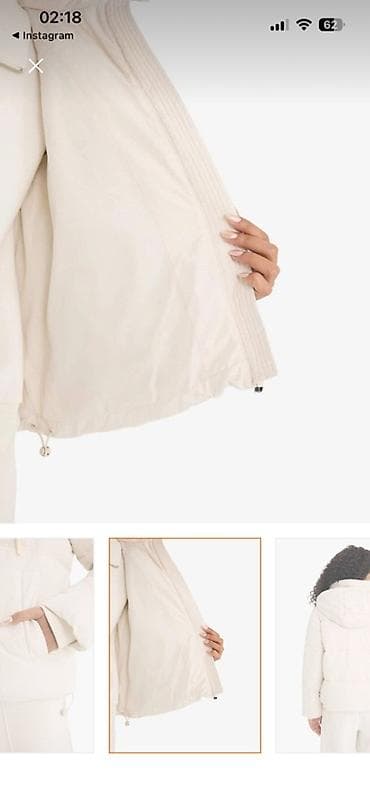 Baş geyimləri: Qadınlar üçün qısa pufffer gödəkçə – krem/ekru rəng - Model: qısa — 6