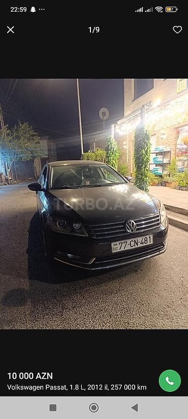 Nəqliyyat: Volkswagen Passat: 1.8 l | 2012 il Sedan — 10