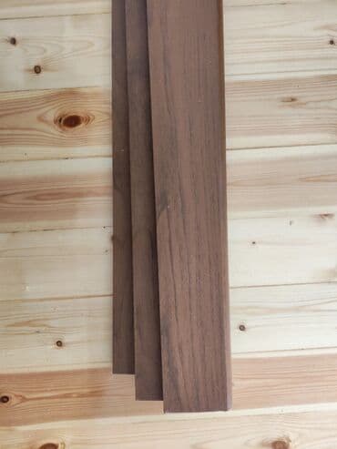 odunluq taxtalar: Plintusların. Mdf. Üzəri şpondur. Uzunluq 2.80 sm. Eni 8 sm. Qalınlıq — 1