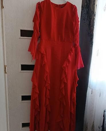 ağ donlar instagram: Qırmızı ziyafət donu - Model: Uzun kəsim, beldən yığma siluet - Rəng — 3