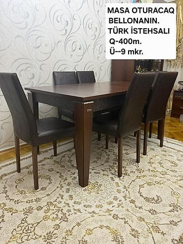 quxna stulu: Mətbəx üçün, Açılmayan, Dördbucaq masa, 2 stul — 3