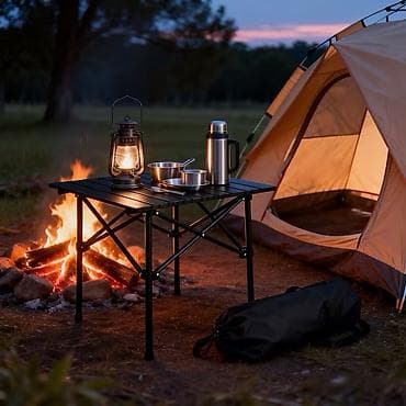 kamp evi: 🏕️ Balıqçılıq və kamp üçün ideal qatlanan masa 🎣 Həm bağda, həm — 4