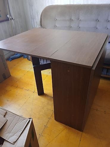 Qatlanan yemək/çay masası - Material: ağac teksturalı LMDP (laminat)