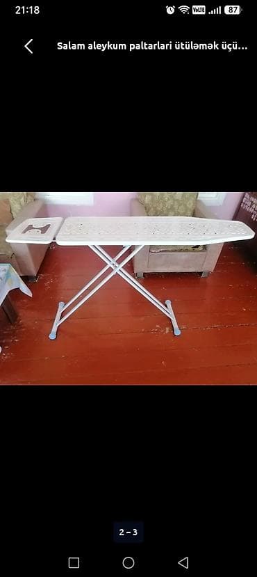 lövhə satışı: Salam aleykum paltarlari ütüləmək üçün ütü alti satilir teze kimidir — 2