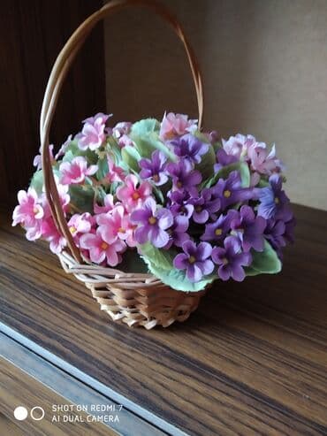 цветы искусственные: Цветы в корзине Голландия — 1