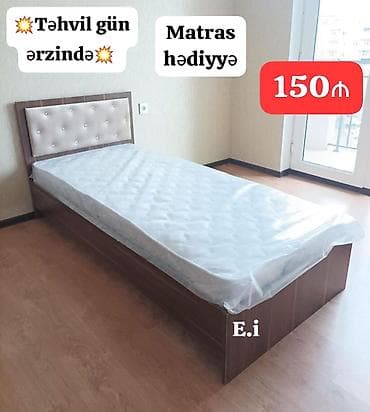 Tek nəfərlik çarpayı – taxta karkas, yumşaq başlıqla. Sadə və möhkəm lalafo.az -da Tek nəfərlik çarpayı – taxta karkas, yumşaq başlıqla. Sadə və möhkəm