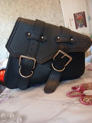 запчасти legacy: Motosiklet yəhər çantası yüksək keyfiyyətli qara süni dəridən — 1