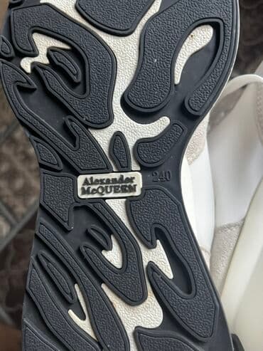 черные мужские мокасины: Orginal Alexander McQueen unisex idman ayaqqabısı - Model: Alexander — 4