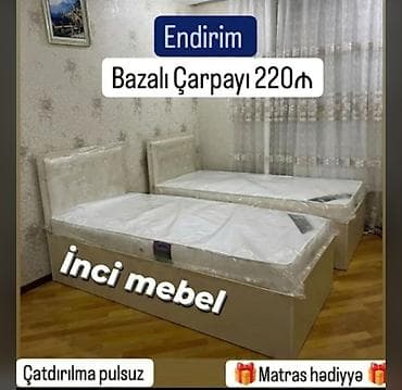Yeni, Təknəfərlik çarpayı, Bazalı, Matras ilə, Siyirməsiz, Azərbaycan lalafo.az -da Yeni, Təknəfərlik çarpayı, Bazalı, Matras ilə, Siyirməsiz, Azərbaycan