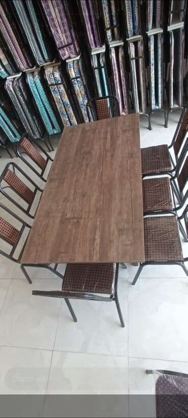 kvadrat masa: Qonaq otağı üçün, Yeni, Açılmayan, Kvadrat masa, 16 stul — 4