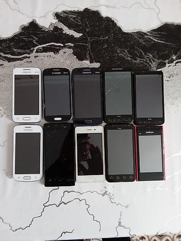 samsung note 9: Kolleksiya şəklində köhnə model smartfonlar toplusu. 10 ədəd ZAPÇAST — 1