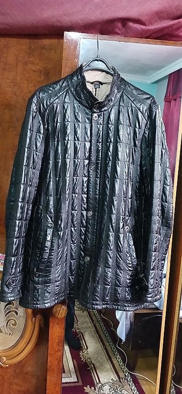 Kurtka, Dəri, Qış, 2XL — 1