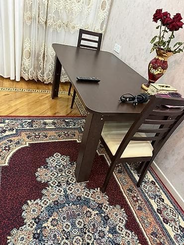 bağ stol stulu: Açılan, Dördbucaq masa, 6 stul — 2