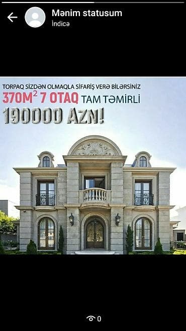 Villalarin tikilməsi tam təmirli