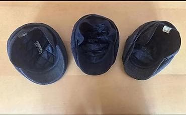 fehle geyimi: Kişilər üçün klassik “newsboy/flat cap” üslubunda 3 ədəd şlyapa dəsti — 2