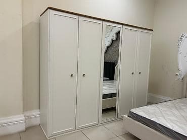 guzguleri: Yeni, 5 qapı, Güzgülü, Ağ, Digər material, Açılan, Düz dolab — 2