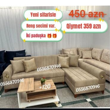 mətbəx ucun divan: Künc divan, Yeni, Açılan, Bazalı, Parça, Pulsuz çatdırılma — 5