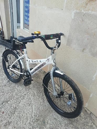 Uşaq/yeniyetmə velosipedi – “Shimano” temalı - Rəng: ağ gövdə, qara — 1