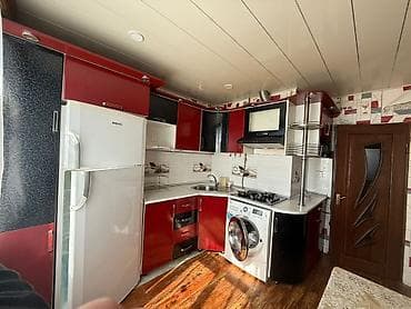 Qırmızı-qara dizaynlı hazır mətbəx dəsti - Komplekt: yuxarı-aşağı