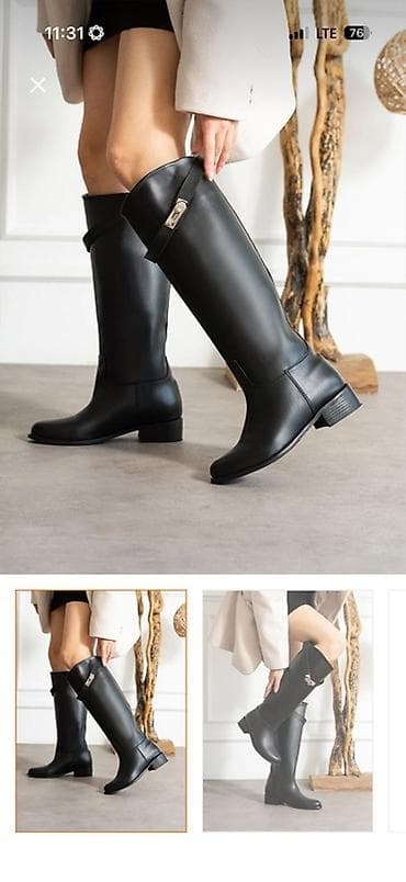 qadın sapaşkileri: Uzunboğaz, Ölçü: 38, rəng - Qara, Yeni — 1