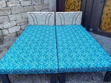 Təzə çarpayılar. 1 nəfərlik çarpayılar 60manat. 2 nəfərlik taxt — 30
