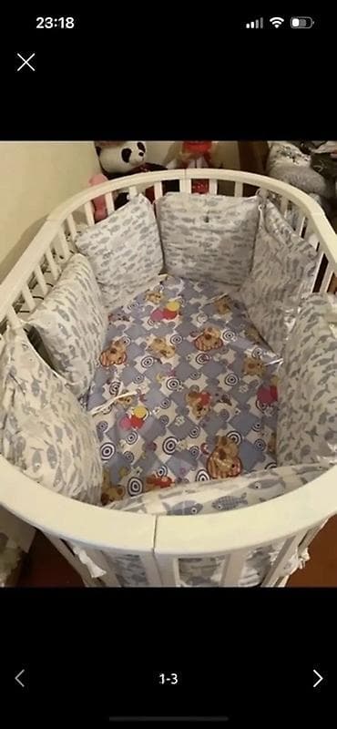 Beşiklər: Oğlan və qız üçün, Yumru, Beşik, Dəst ilə, Matras ilə, Yellənmə mexanizm ilə — 3