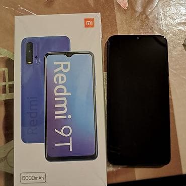 kondisioner 2 ci el: Xiaomi Redmi 9T smartfon - Rəng: Qara - Güclü 6000 mAh batareya – — 2
