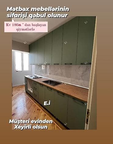 Mətbəx mebellərinin hazırlanması və sifarişi - Ölçüyə uyğun