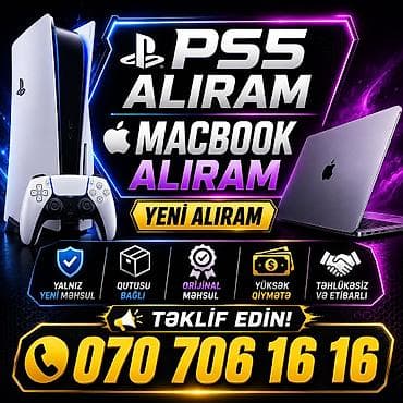 komputer notbuk: ƏN YÜKSƏK QİYMƏTLƏ PS5 MACBOOK ALIRAM YENİ TEKLİF EDİN KREDİTLƏ AL — 1