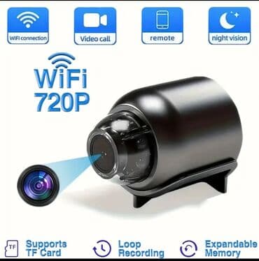 Wi‑Fi 720P mini kamera - 720P HD görüntü və video çəkilişi - Wi‑Fi