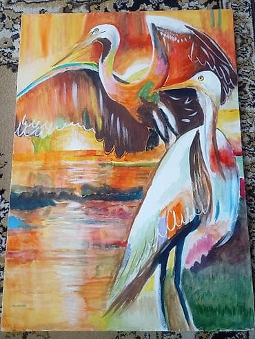 Спорт и отдых: Akvarel tablo dəsti – təbiət mənzərələri — 7