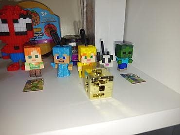Minecraft temalı qızılı mexanizmalı mini kub oyuncağı - Parlaq qızılı — 5