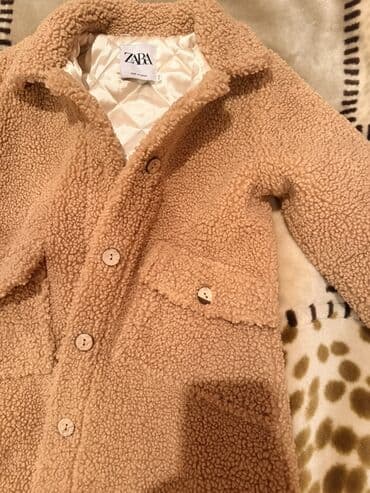 детские натуральные шубы: Пальто, Для девочек, 9 - 10 лет, Zara Kids — 4